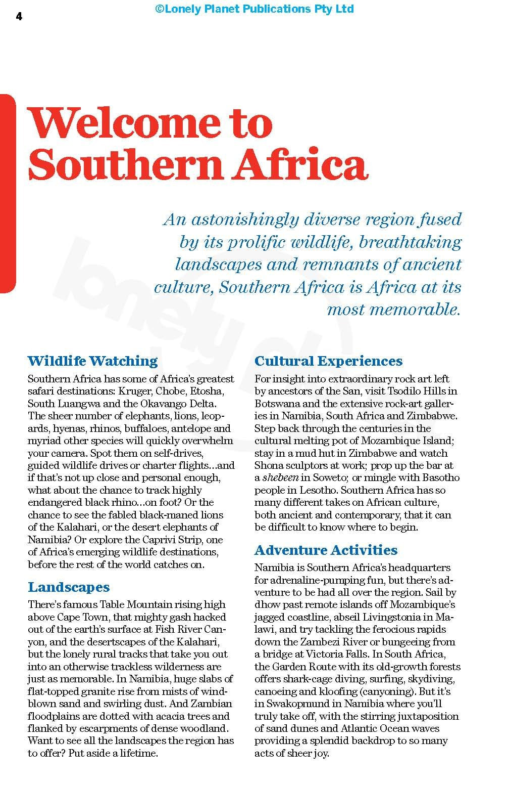 Guide de voyage (en anglais) - Africa Southern | Lonely Planet guide de voyage Lonely Planet EN