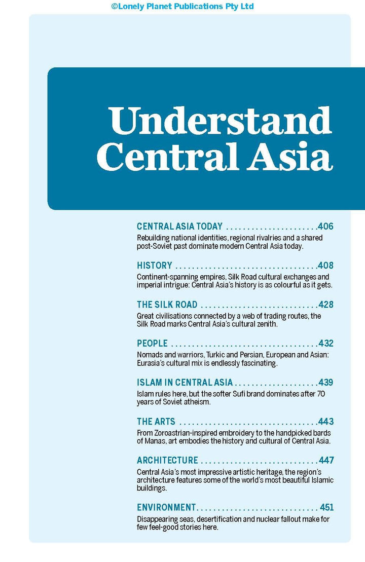 Guide de voyage (en anglais) - Asia Central | Lonely Planet guide de voyage Lonely Planet 