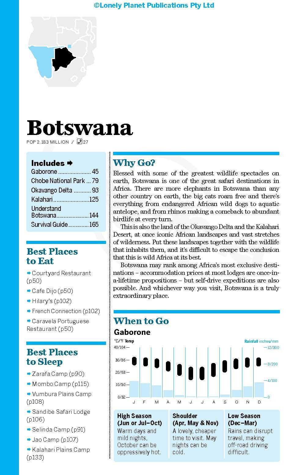 Guide de voyage (en anglais) - Botswana & Namibia | Lonely Planet guide de voyage Lonely Planet EN