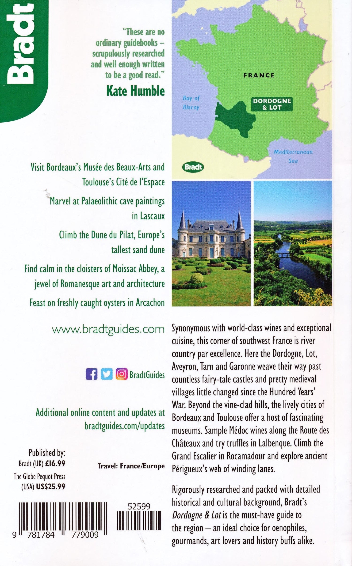 Guide de voyage (en anglais) - Dordogne & Lot with Bordeaux & Toulouse | Bradt guide de voyage Bradt 