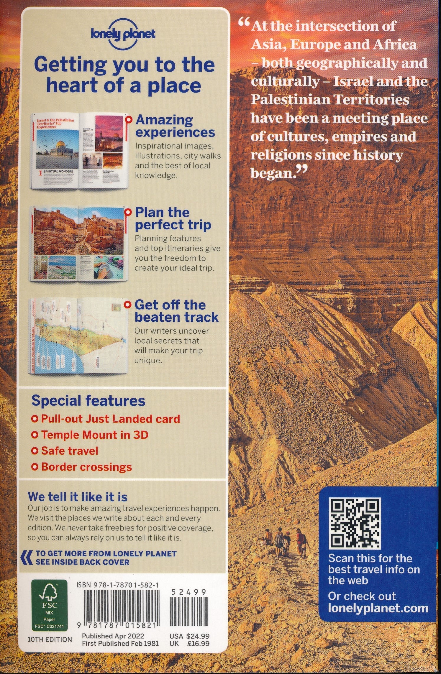Guide de voyage (en anglais) - Israel & the Palestinian Territories | Lonely Planet guide de voyage Lonely Planet EN