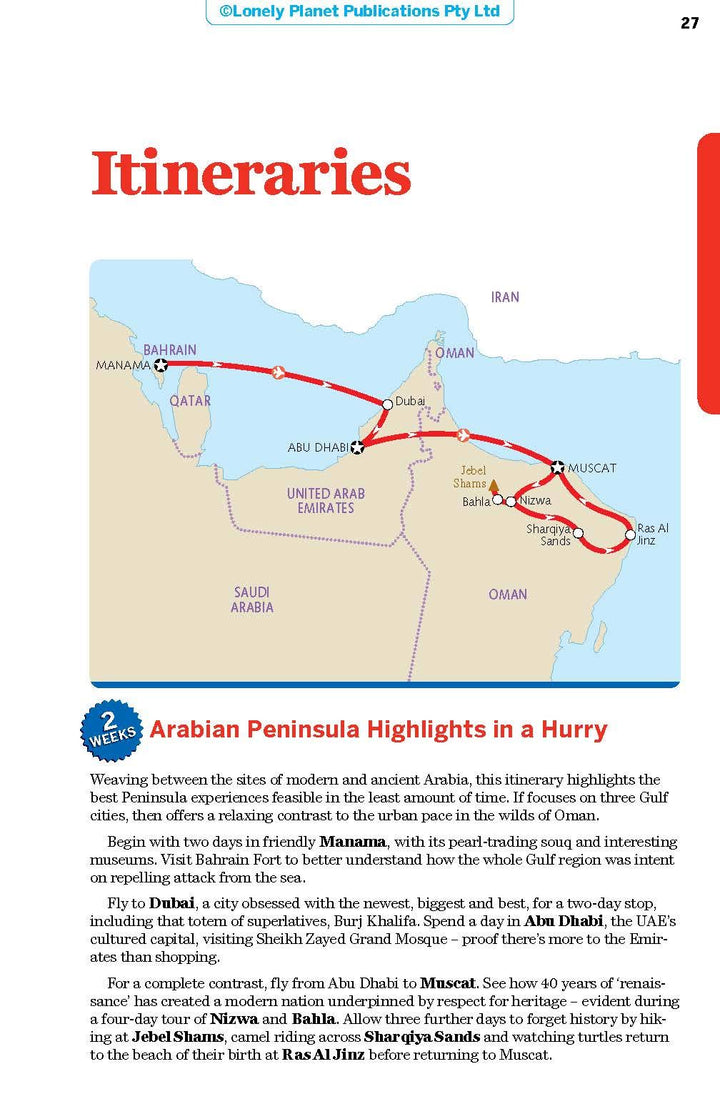 Guide de voyage (en anglais) - Oman & the UAE & Arabian Peninsula | Lonely Planet guide de voyage Lonely Planet 
