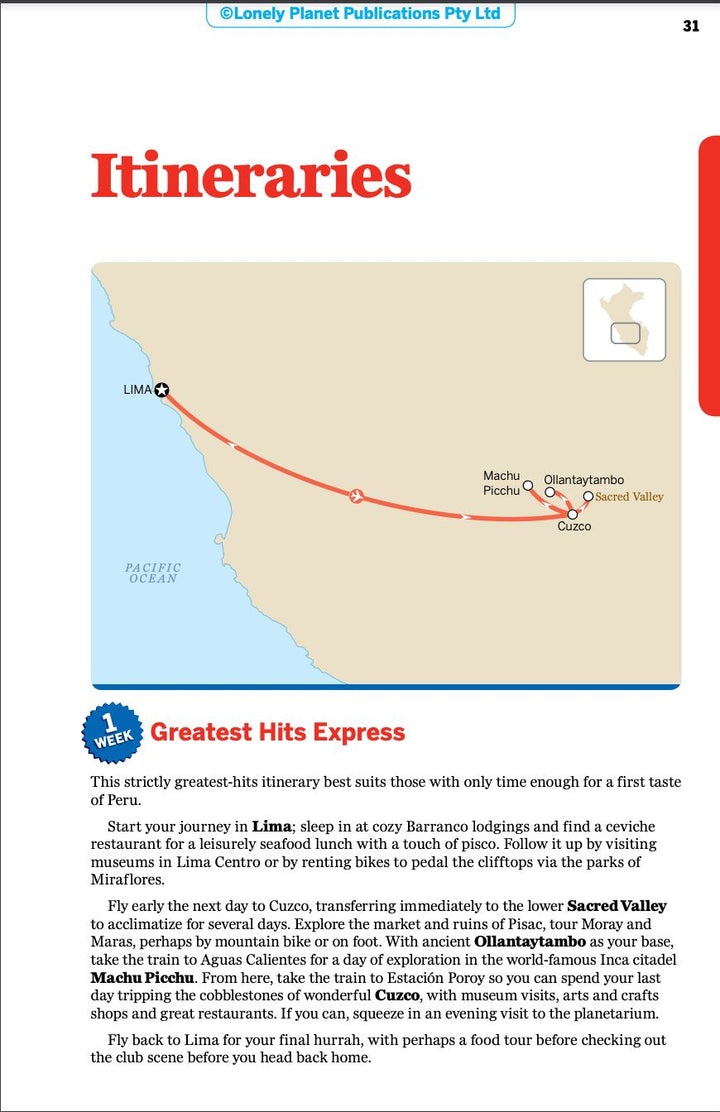 Guide de voyage (en anglais) - Peru | Lonely Planet guide de voyage Lonely Planet 