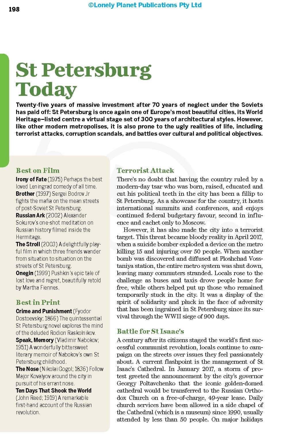 Guide de voyage (en anglais) - St-Petersburg | Lonely Planet guide de voyage Lonely Planet EN 