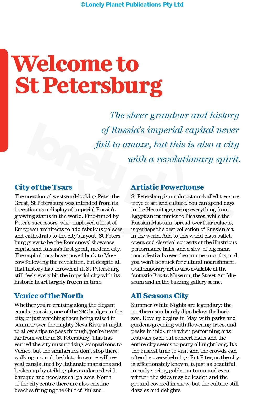 Guide de voyage (en anglais) - St-Petersburg | Lonely Planet guide de voyage Lonely Planet EN 