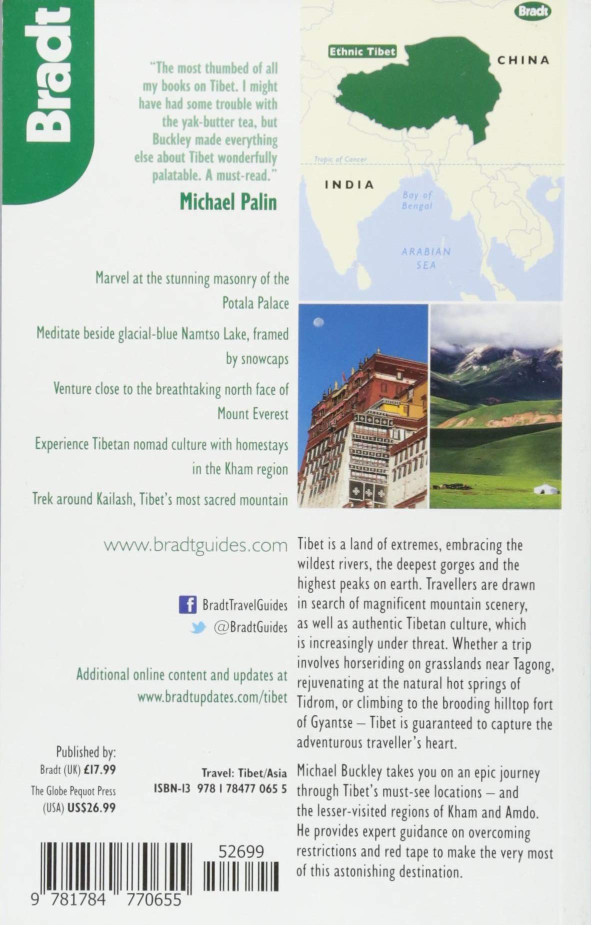 Guide de voyage (en anglais) - Tibet | Bradt guide de voyage Bradt 