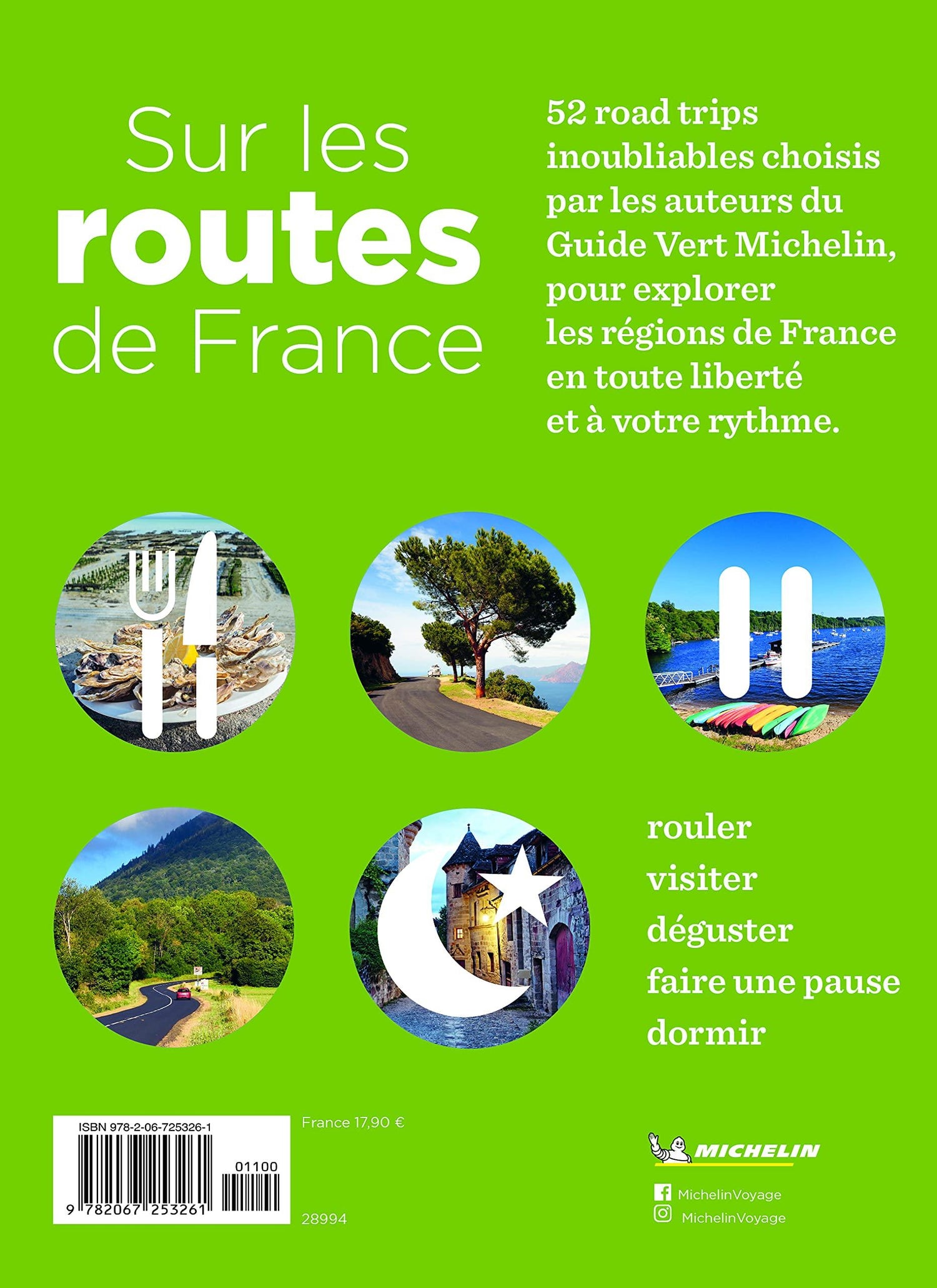 Guide de voyage - Sur les routes de France : 52 road trips - Édition 2021 | Michelin guide de voyage Michelin 