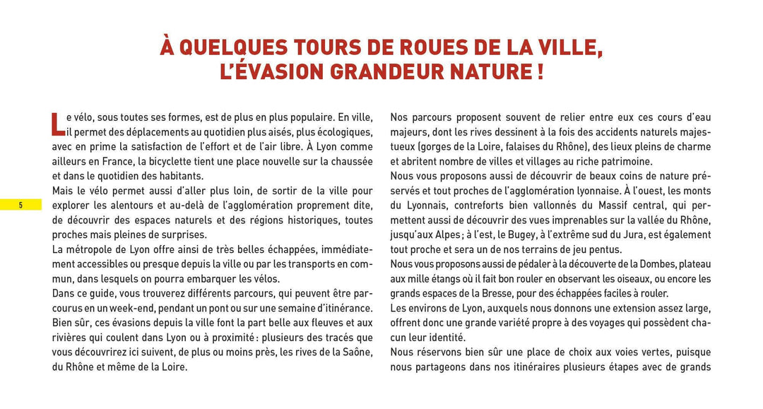 Guide de voyages à vélo et vélo électrique - Lyon et sa région | Glénat guide vélo Glénat 