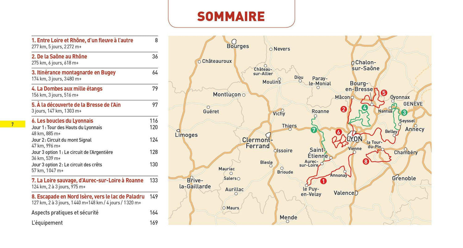 Guide de voyages à vélo et vélo électrique - Lyon et sa région | Glénat guide cycliste Glénat