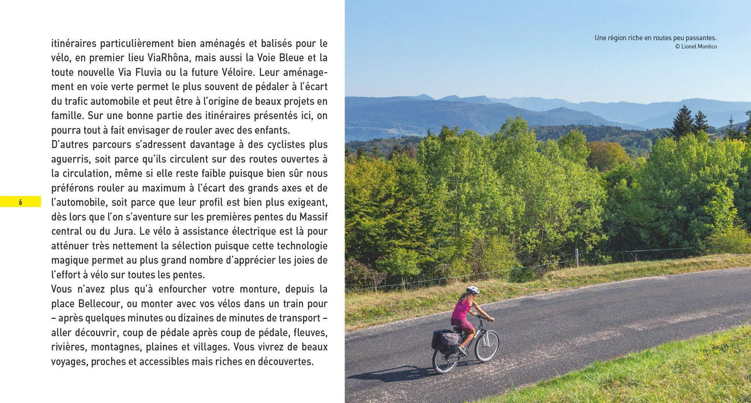 Guide de voyages à vélo et vélo électrique - Lyon et sa région | Glénat guide cycliste Glénat