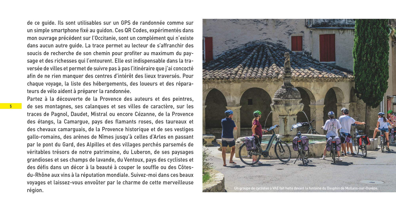 Guide de voyages à vélo et vélo électrique - Provence | Glénat guide cycliste Glénat