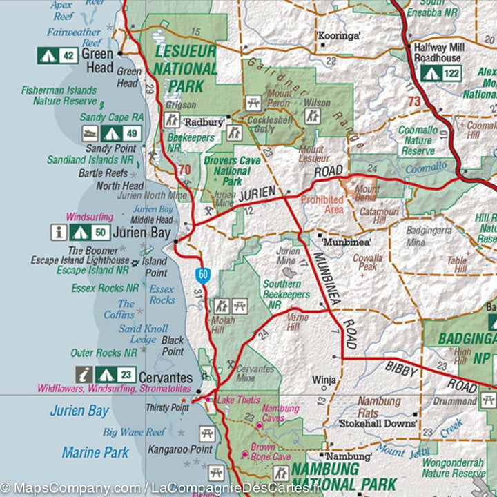 Guide des escapades en camping - Perth & le Sud-Ouest (Australie) | Hema Maps - La Compagnie des Cartes
