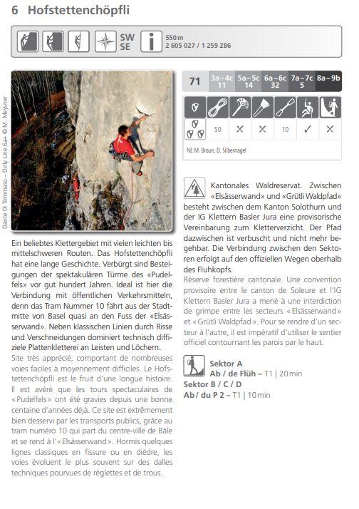 Guide d'escalade - Jura Bâlois | SAC - Club Alpin Suisse guide de randonnée SAC - Club Alpin Suisse 