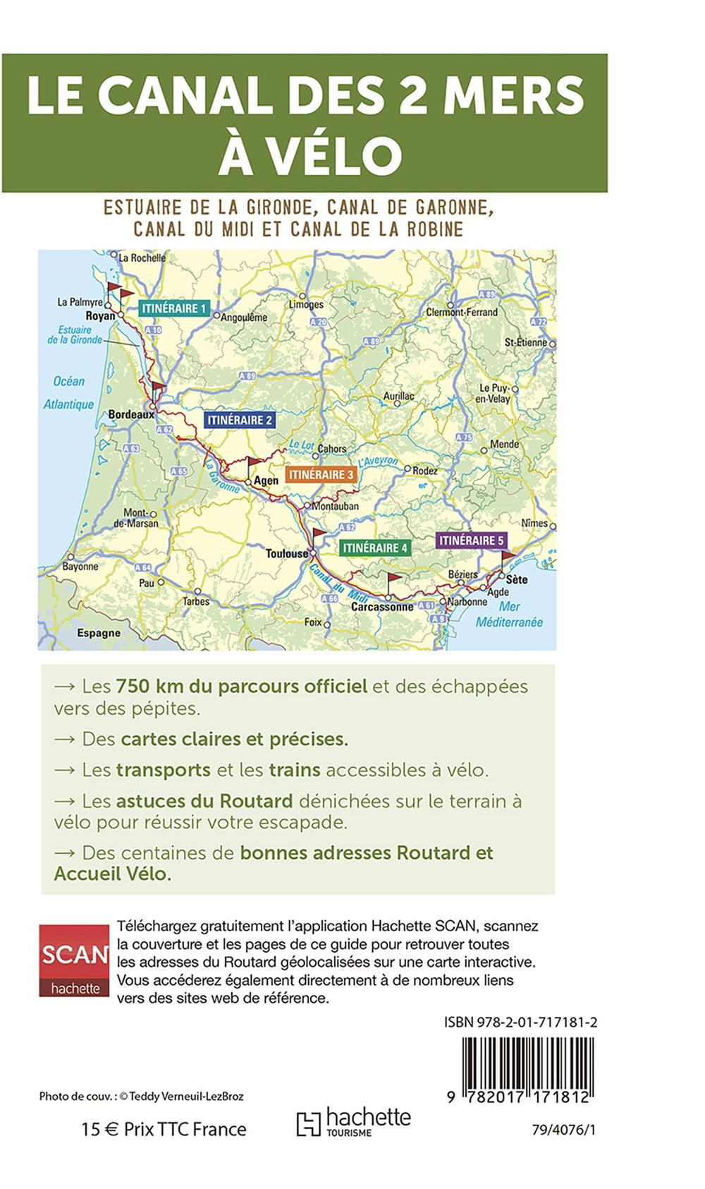 Guide du Routard - Canal des deux mers à vélo, de l'Atlantique à la N| Hachette guide de voyage Hachette 