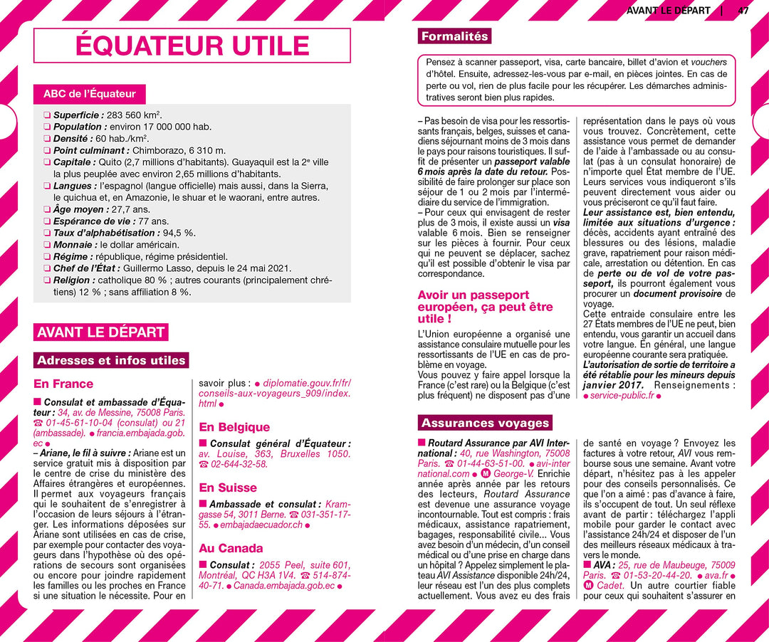Guide du Routard - Equateur & Iles Galapagos 2022/23 | Hachette guide de voyage Hachette 