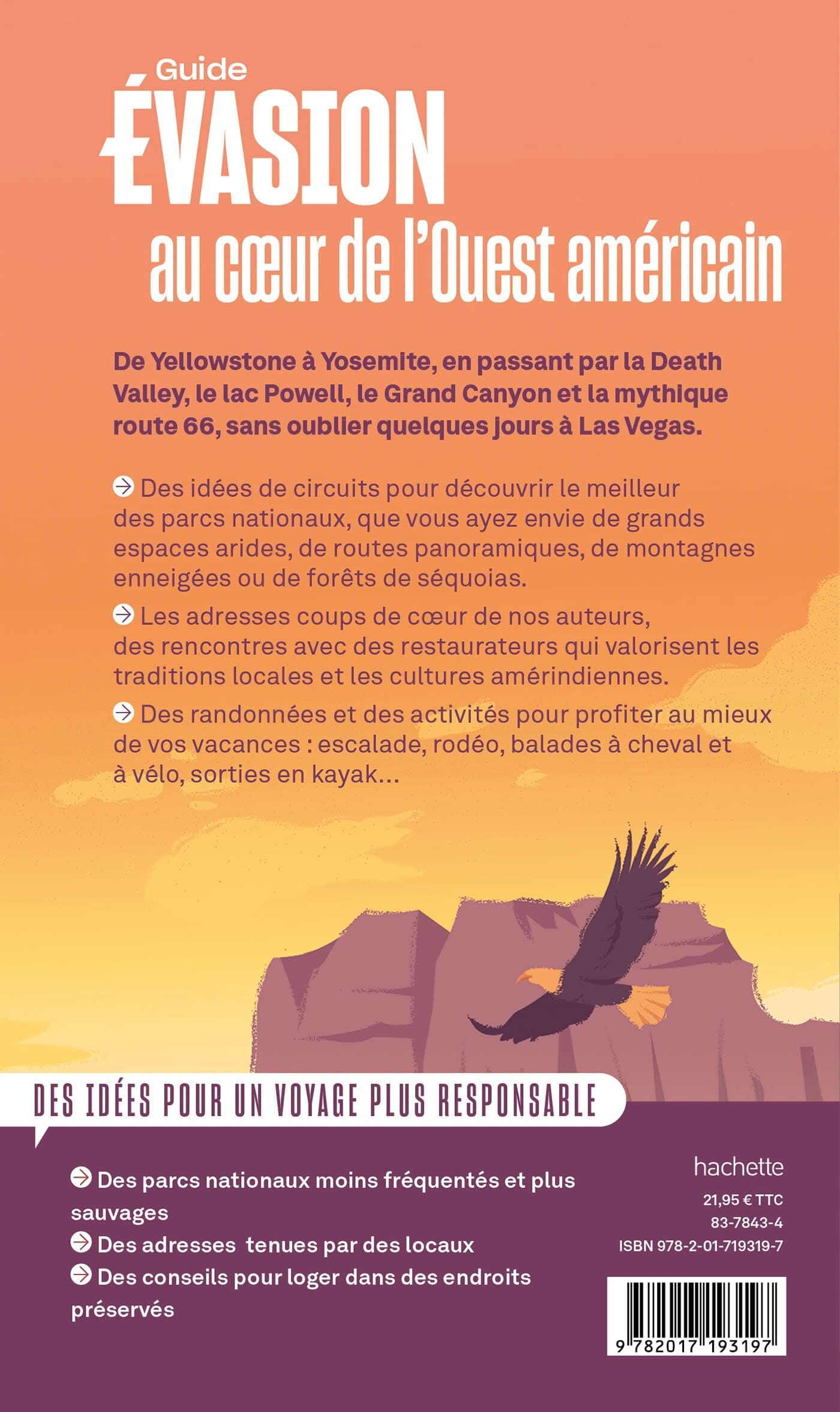 Guide Evasion - Parcs Nationaux de l'Ouest américain - Édition 2023 | Hachette guide de voyage Hachette 