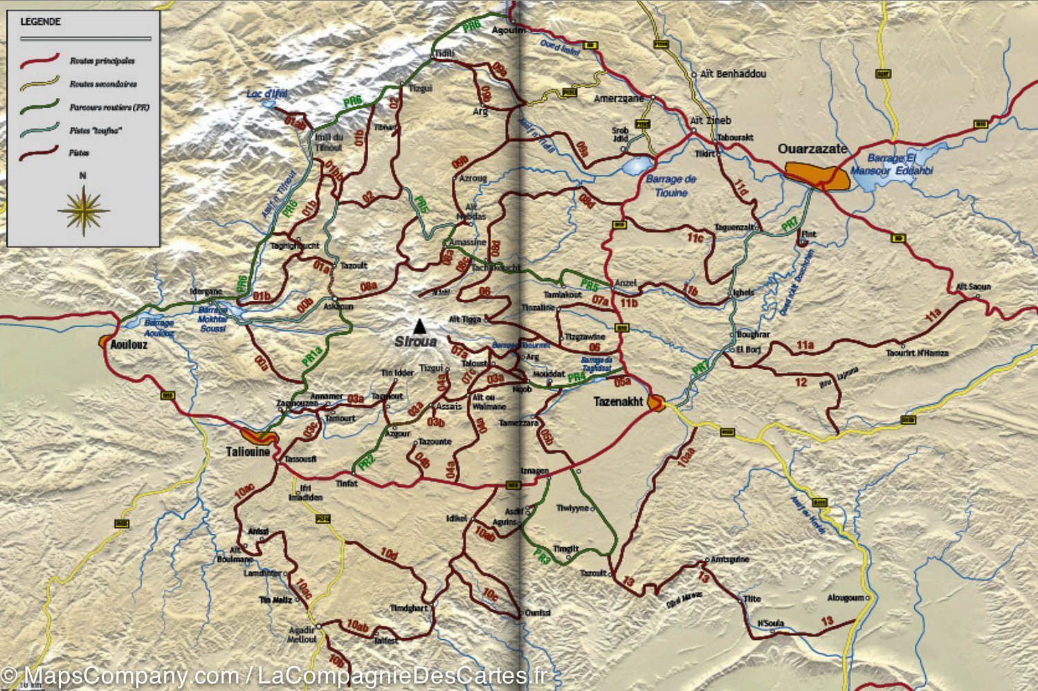 Guide Gandini - Pistes du Maroc : Le Jebel Siroua et le pays Ouaouzguit - Tome 8 guide de voyage Extrem'Sud - Guides Gandini