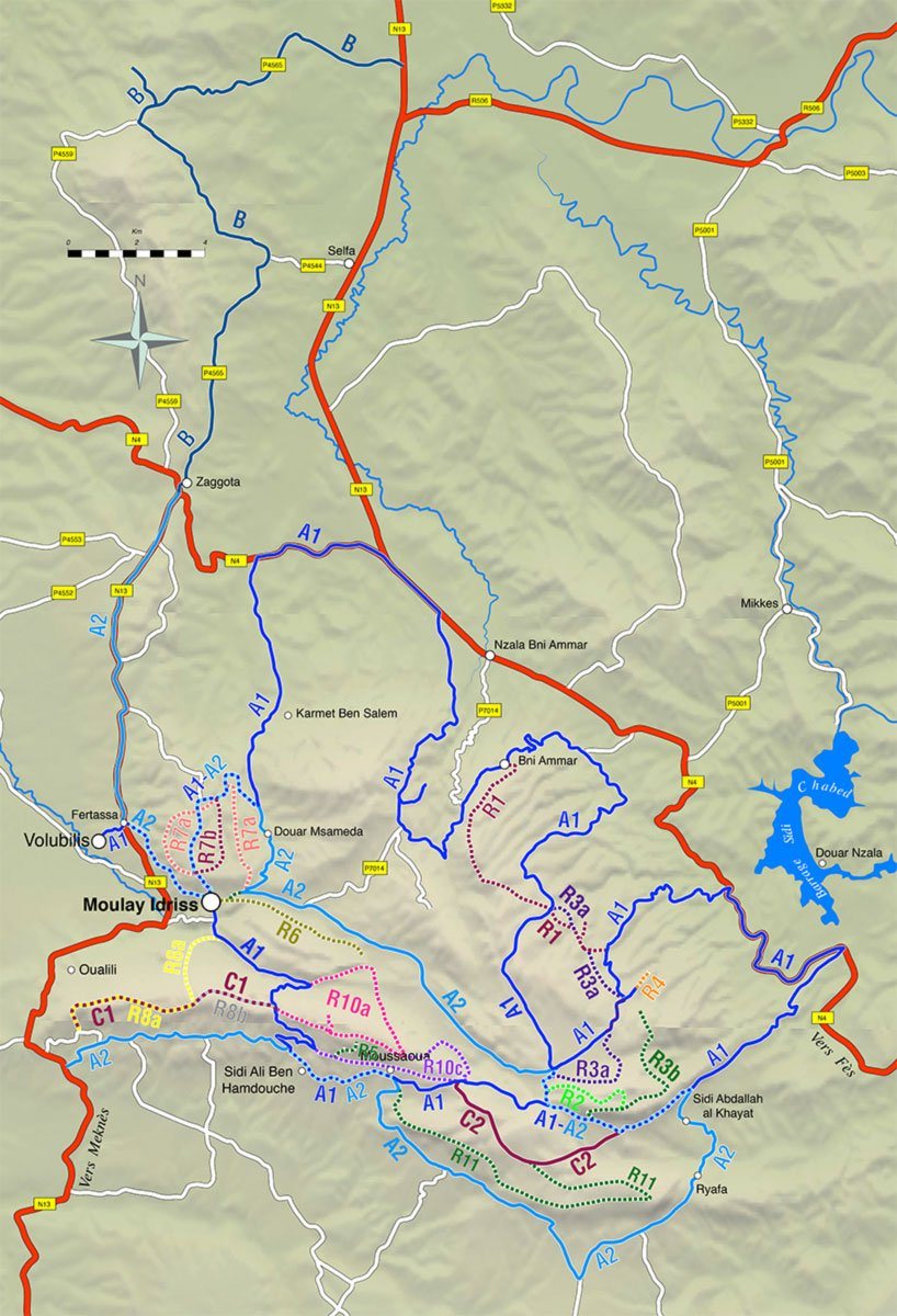Guide Gandini - Pistes du Maroc : Le Zerhoun - Volubilis & Moulay Idriss - Tome 10 guide de voyage Extrem'Sud - Guides Gandini 