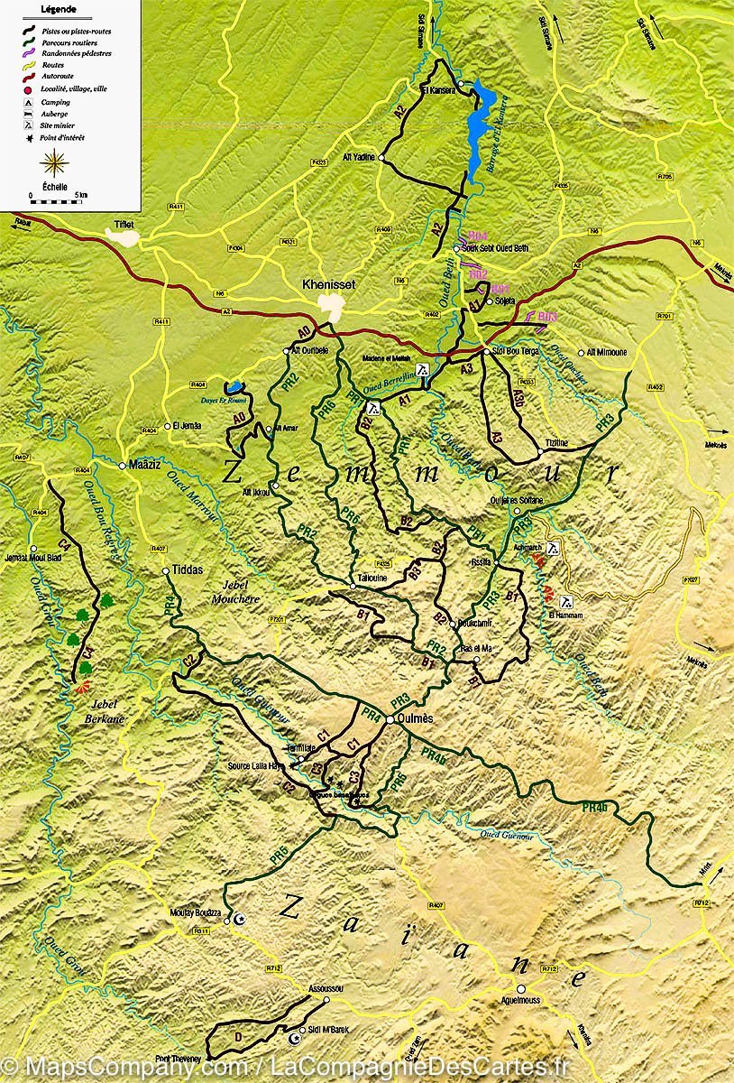 Guide Gandini - Pistes du Moyen Atlas (Maroc) - Tome 9 guide de voyage Extrem'Sud - Guides Gandini