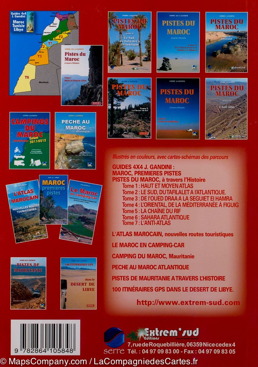 Guide Gandini - Pistes du sud du Maroc (du Tafilalet à l'Atlantique) - Tome 2 guide de voyage Extrem'Sud - Guides Gandini