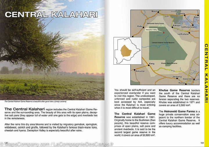 Guide pratique du Botswana en autonomie (en anglais) | Tracks4Africa - La Compagnie des Cartes