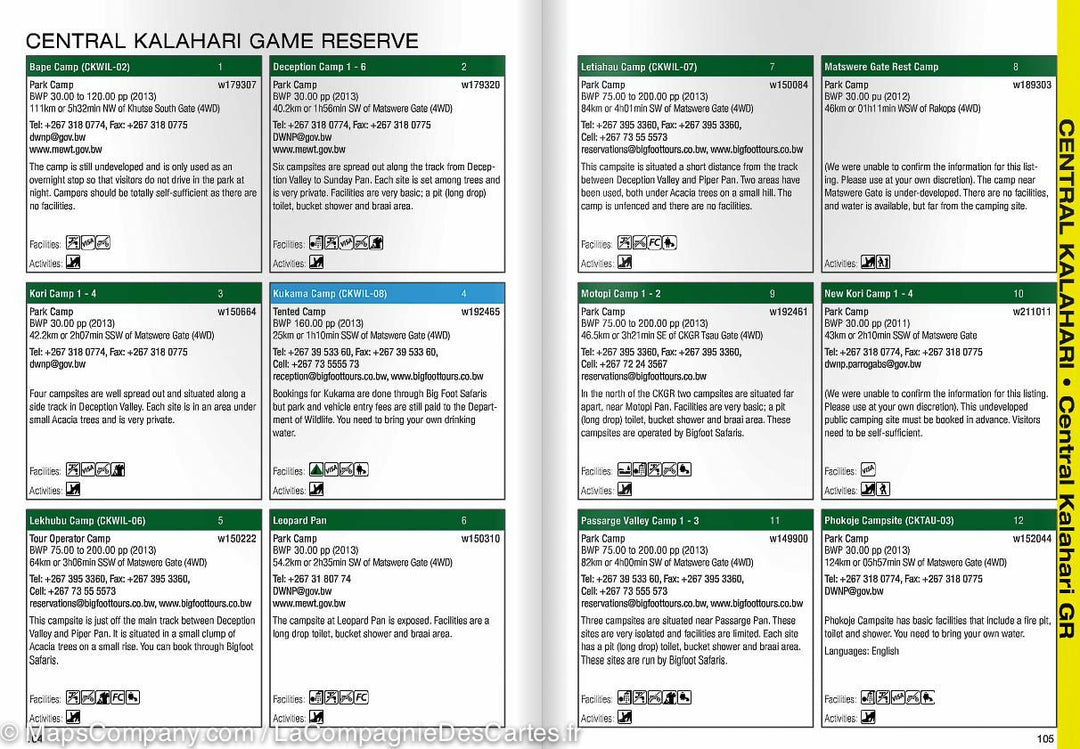 Guide pratique du Botswana en autonomie (en anglais) | Tracks4Africa - La Compagnie des Cartes