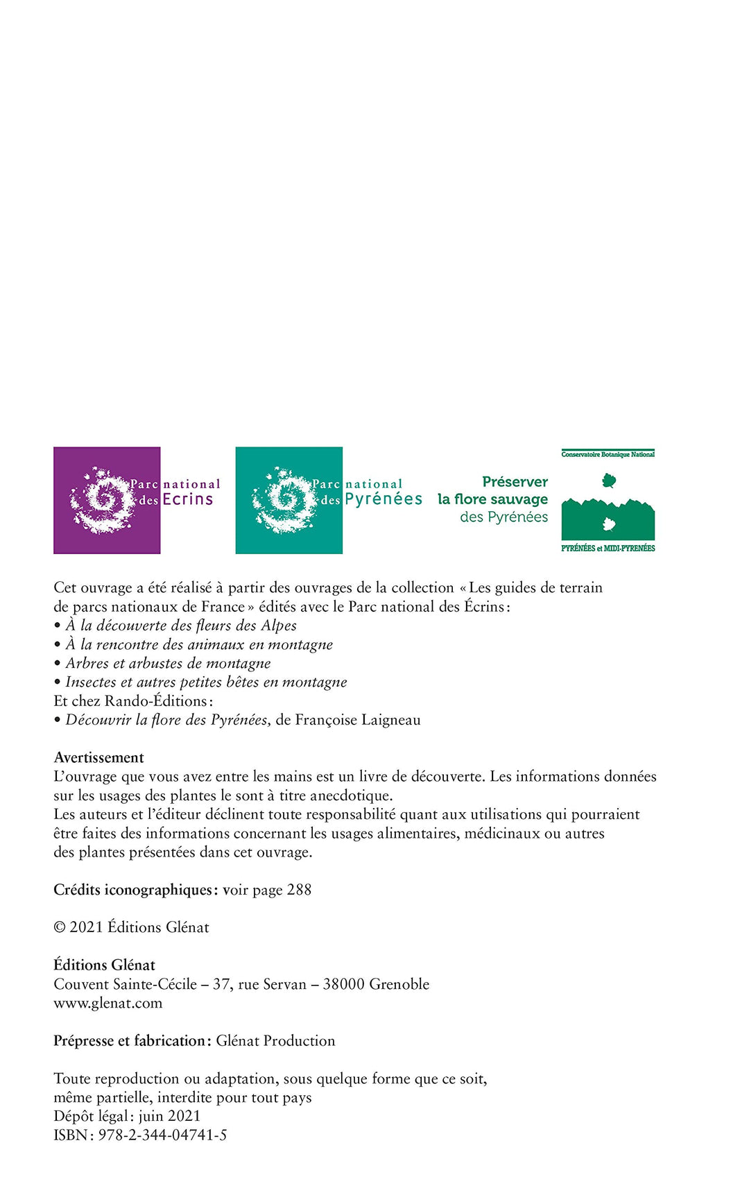 Guide pratique - Faune et flore de nos montagnes | Glénat guide pratique Glénat 