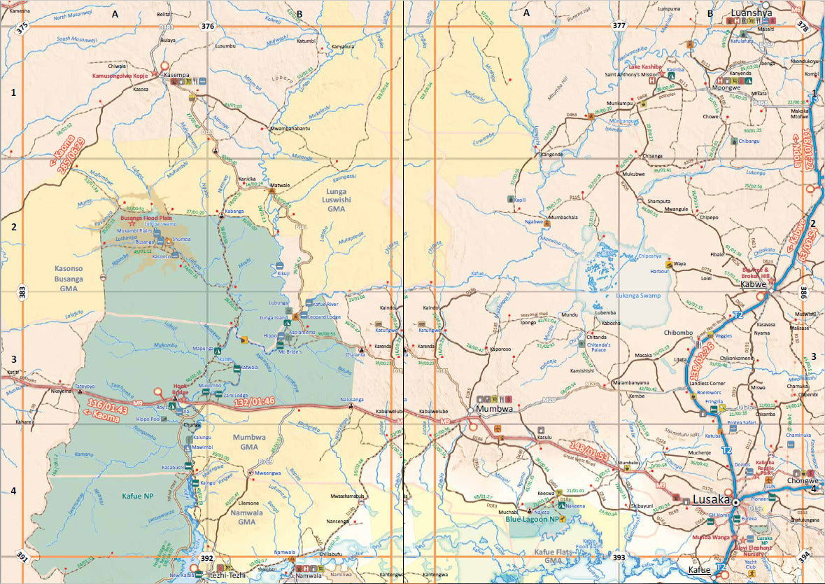 Guide pratique - Zambie en autonomie (en anglais) | Tracks4Africa guide de voyage Tracks4Africa 