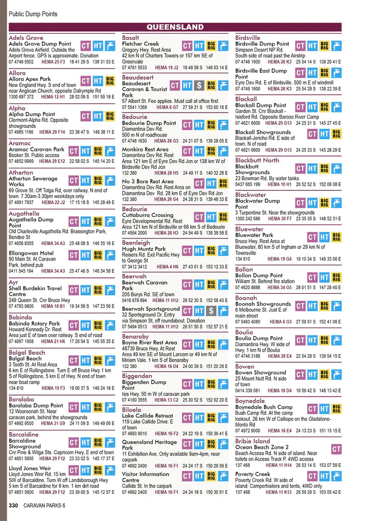 Guide spécial camping-car (à spirales) - Caravan Parks Australia Wide | Hema Maps atlas Hema Maps 