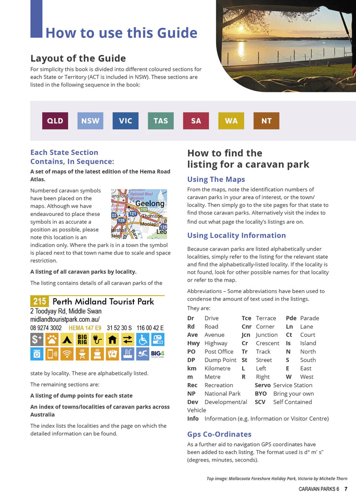 Guide spécial camping-car (à spirales) - Caravan Parks Australia Wide | Hema Maps atlas Hema Maps 