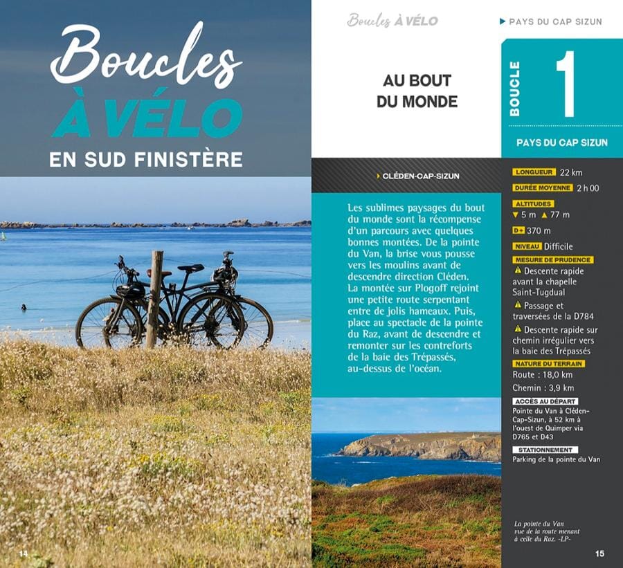 Guide vélo - Boucles à vélo en Sud Finistère | Chamina guide petit format Chamina 