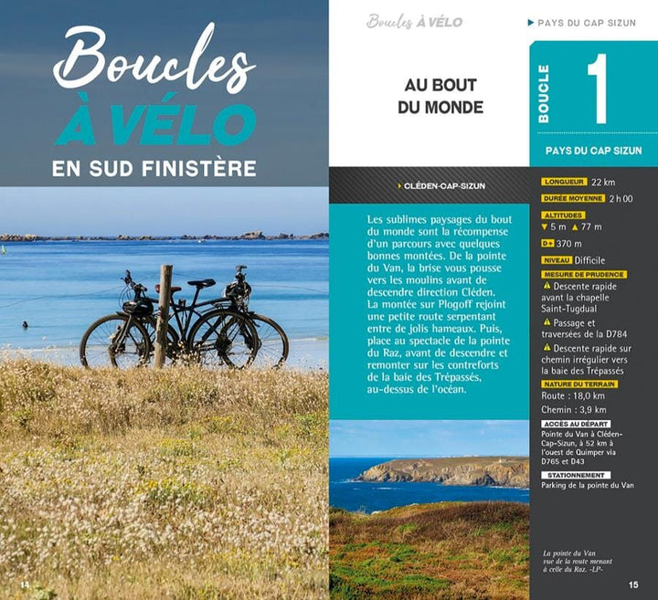 Guide vélo - Boucles à vélo en Sud Finistère | Chamina guide petit format Chamina 