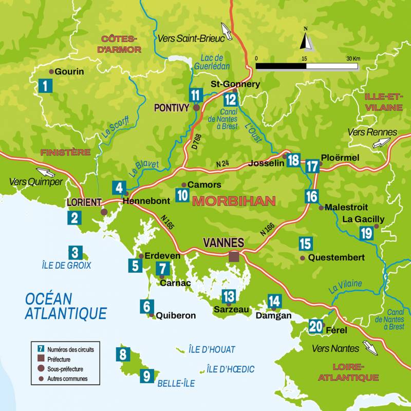 Guide vélo - Boucles à vélo : Morbihan | Chamina guide cycliste Chamina