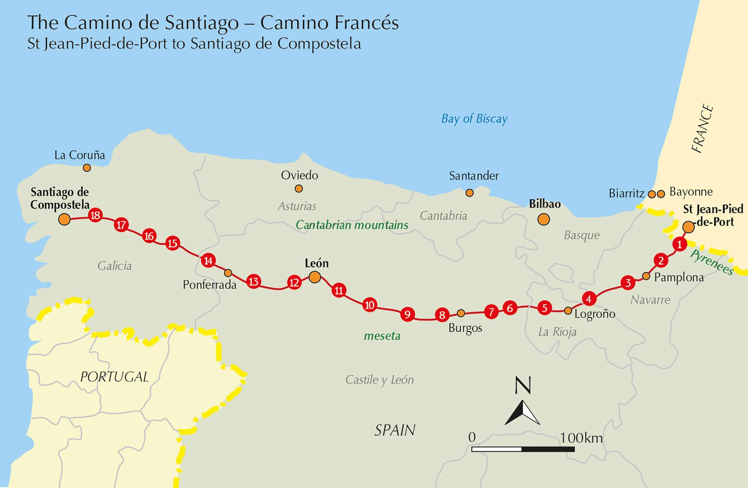 Guide vélo (en anglais) - Camino de Santiago, The way of St. James-Camino Frances | Cicerone guide cycliste Cicerone