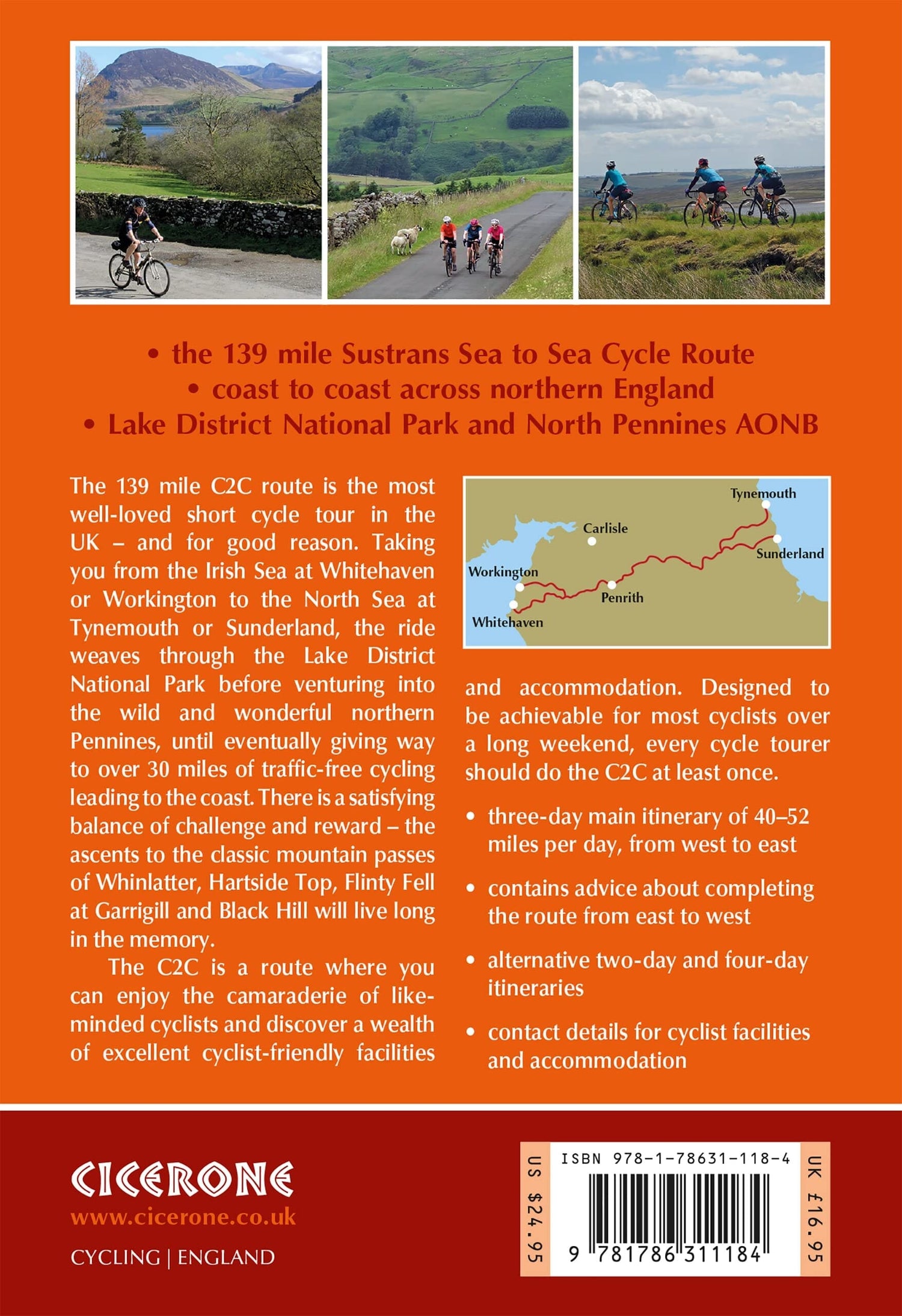 Guide vélo (en anglais) - Coast to Coast Cycle Route, Whitehaven or Workington to Tynemouth or Sunderland | Cicerone guide cycliste Cicerone