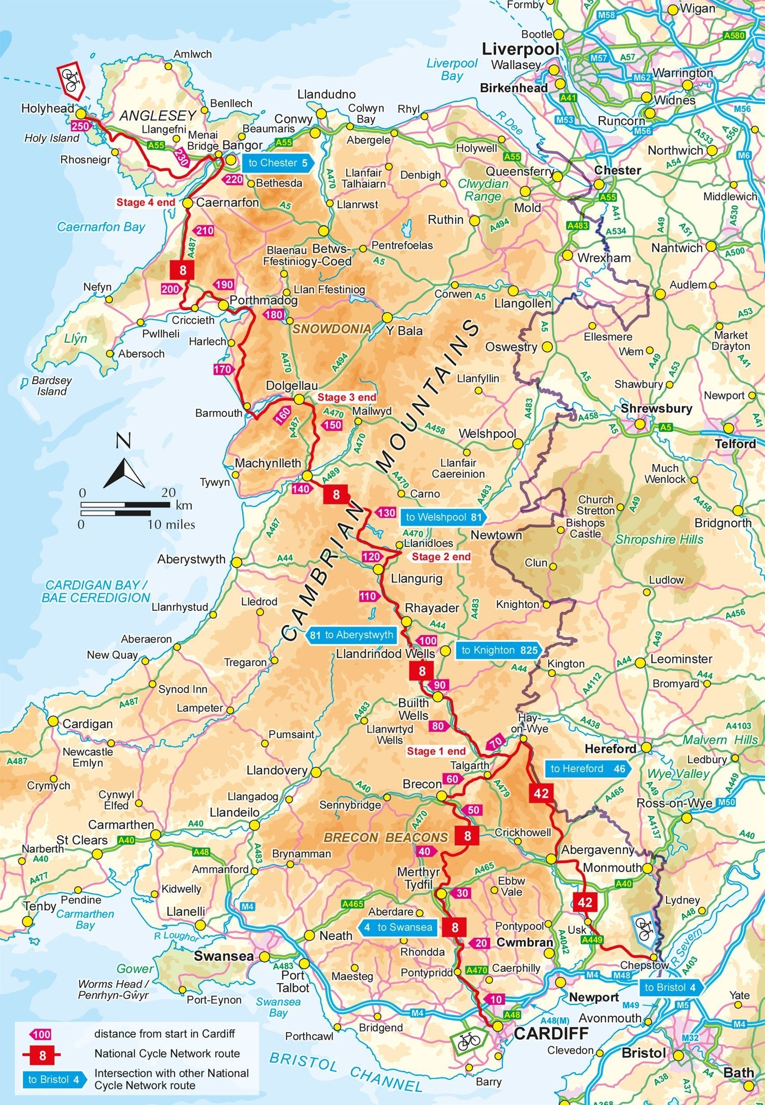 Guide vélo (en anglais) - Cycling Lôn Las Cymru, 250 miles through the heart of Wales | Cicerone guide cycliste Cicerone