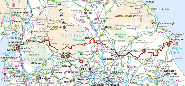 Guide vélo (en anglais) - Cycling the Way of Roses, coast to coast 6 circle day rides | Cicerone guide vélo Cicerone 