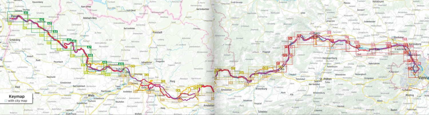 Guide vélo (en anglais) - Danube Bike Trail 2, Passau to Vienna | Bikeline guide cycliste Bikeline
