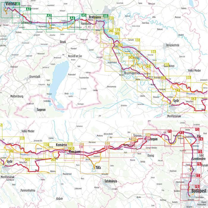 Guide vélo (en anglais) - Danube Bike Trail 3, Vienna to Budapest | Bikeline guide cycliste Bikeline