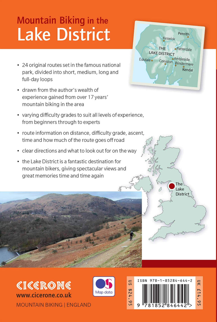 Guide vélo (en anglais) - Lake District mountain biking 24 original & exciting routes | Cicerone guide cycliste Cicerone