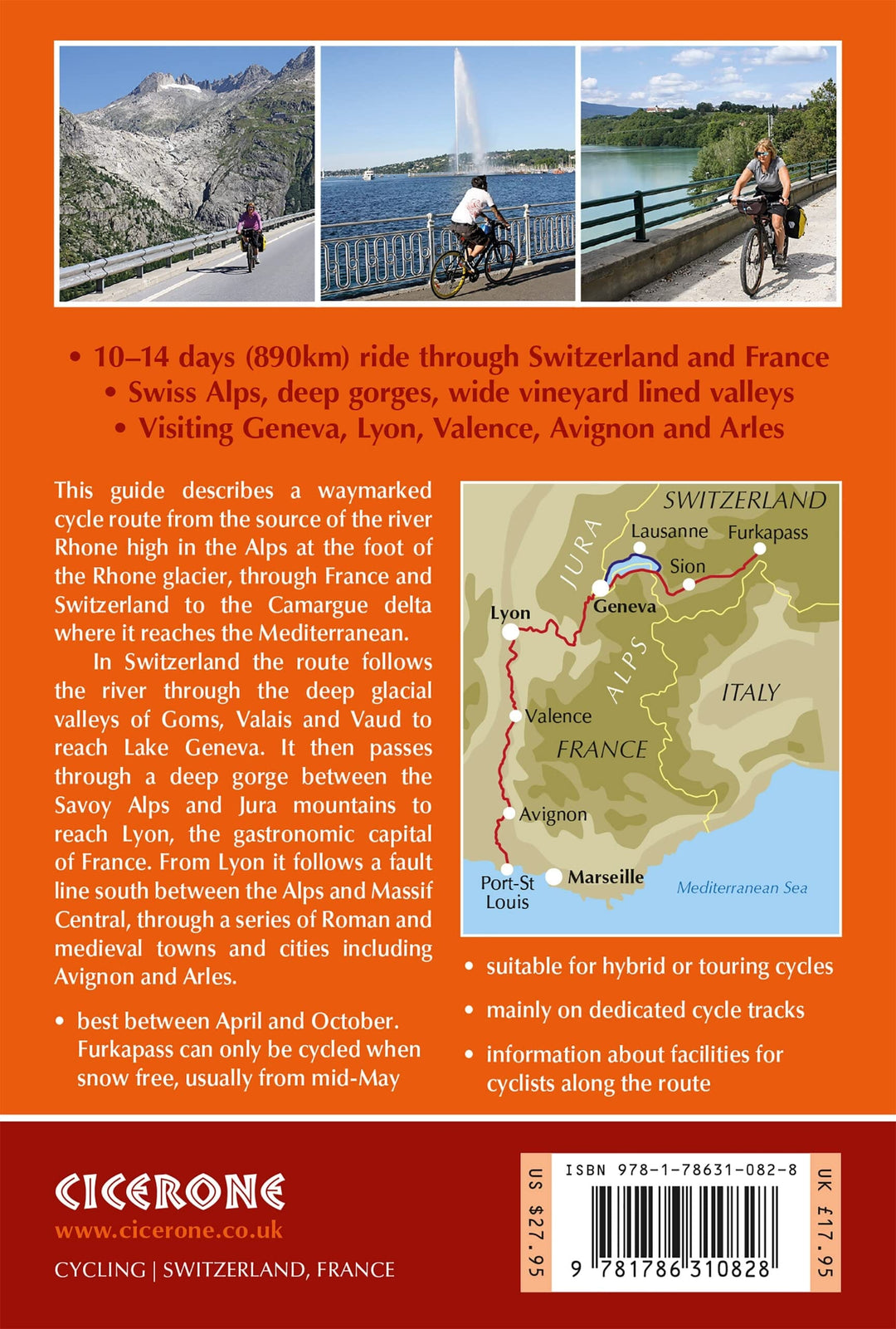Guide vélo (en anglais) - River Rhone Cycle Route, From the Alps to the Mediterranean | Cicerone guide petit format Cicerone 
