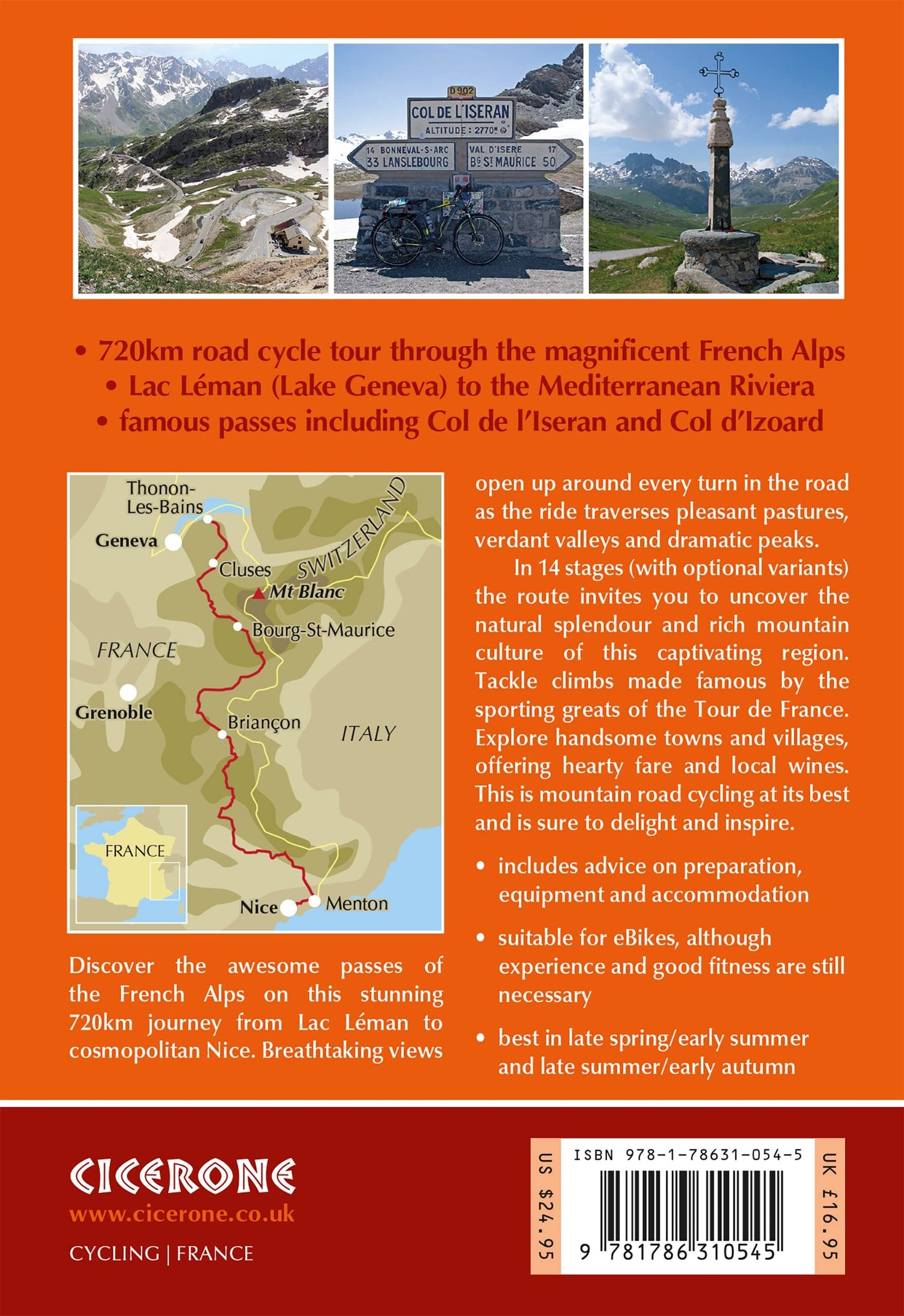 Guide vélo (en anglais) - Route des Grandes Alpes | Cicerone guide cycliste Cicerone