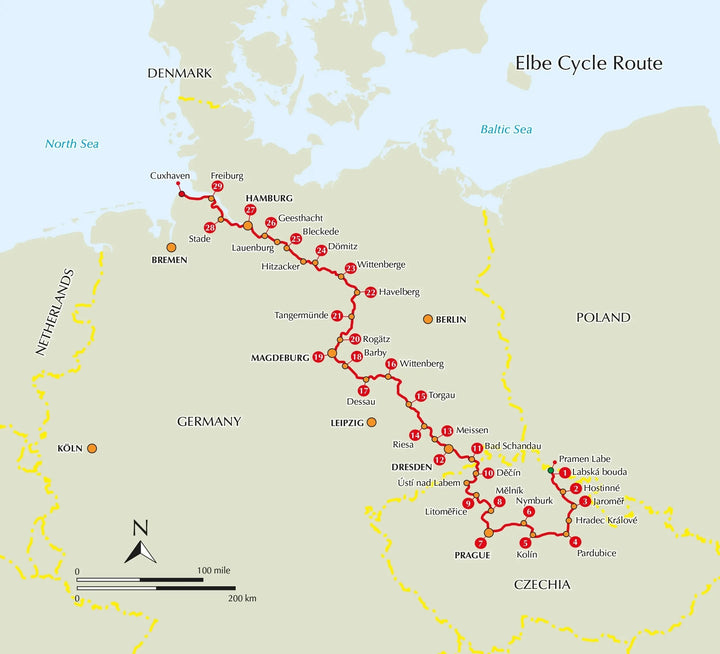 Guide vélo (en anglais) - The Elbe Cycle Route | Cicerone guide vélo Cicerone 