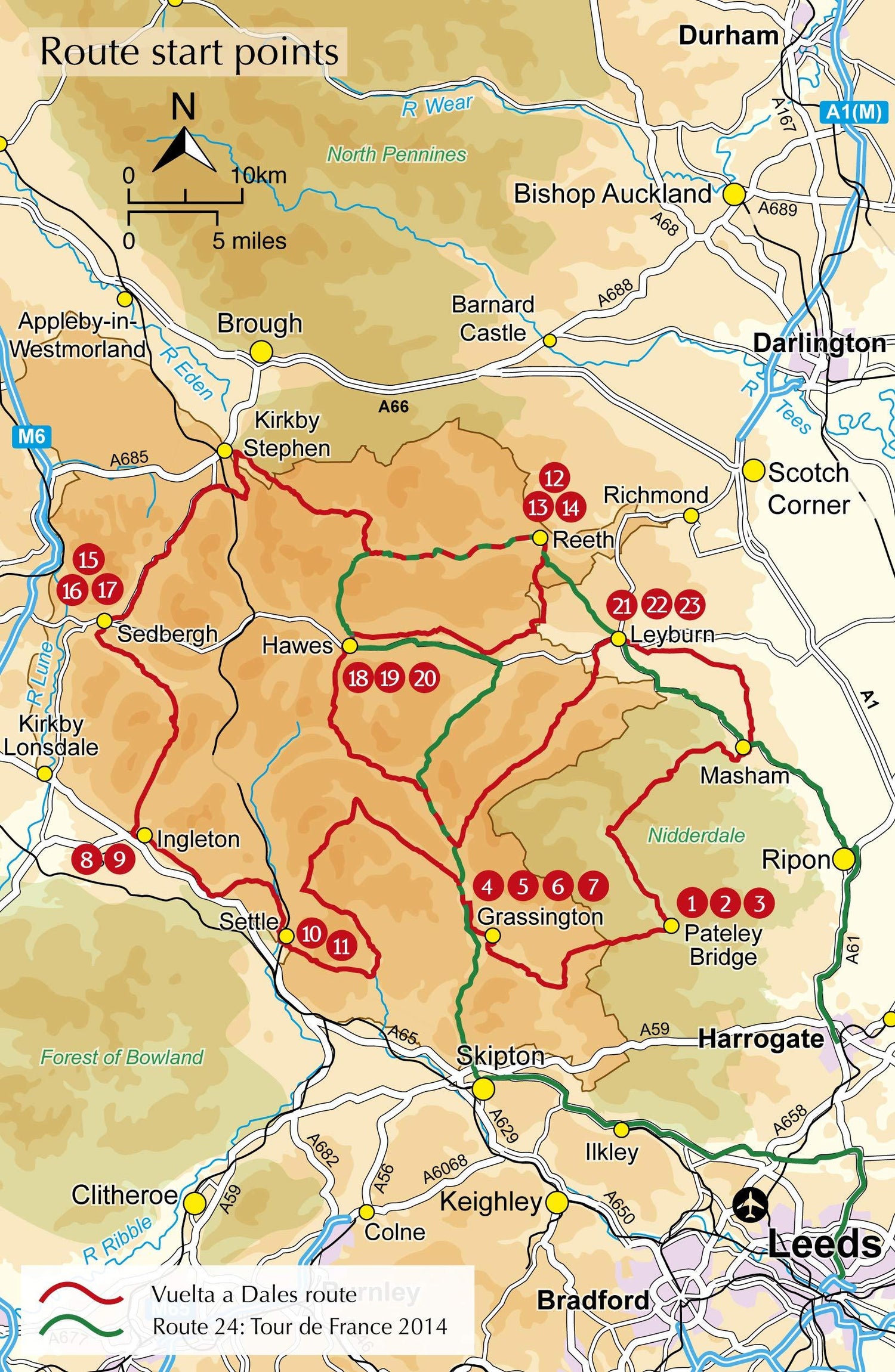 Guide vélo (en anglais) - Yorkshire Dales | Cicerone guide cycliste Cicerone