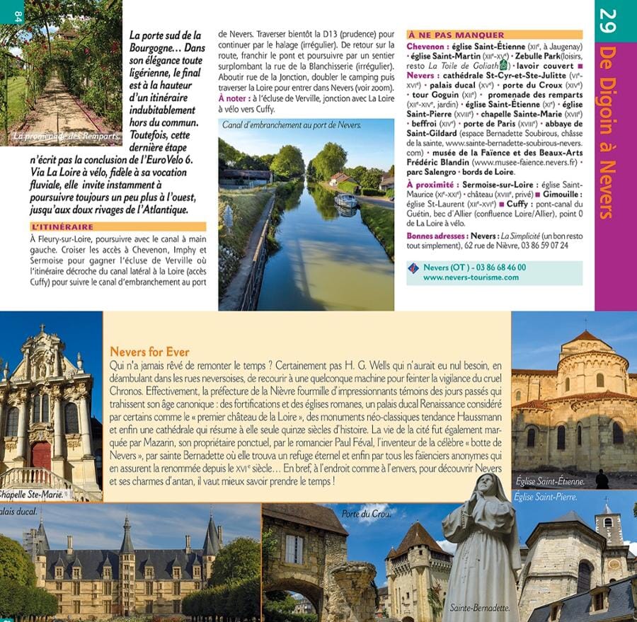 Guide vélo - Eurovélo 6, de Bâle à Nevers | Chamina guide petit format Chamina 