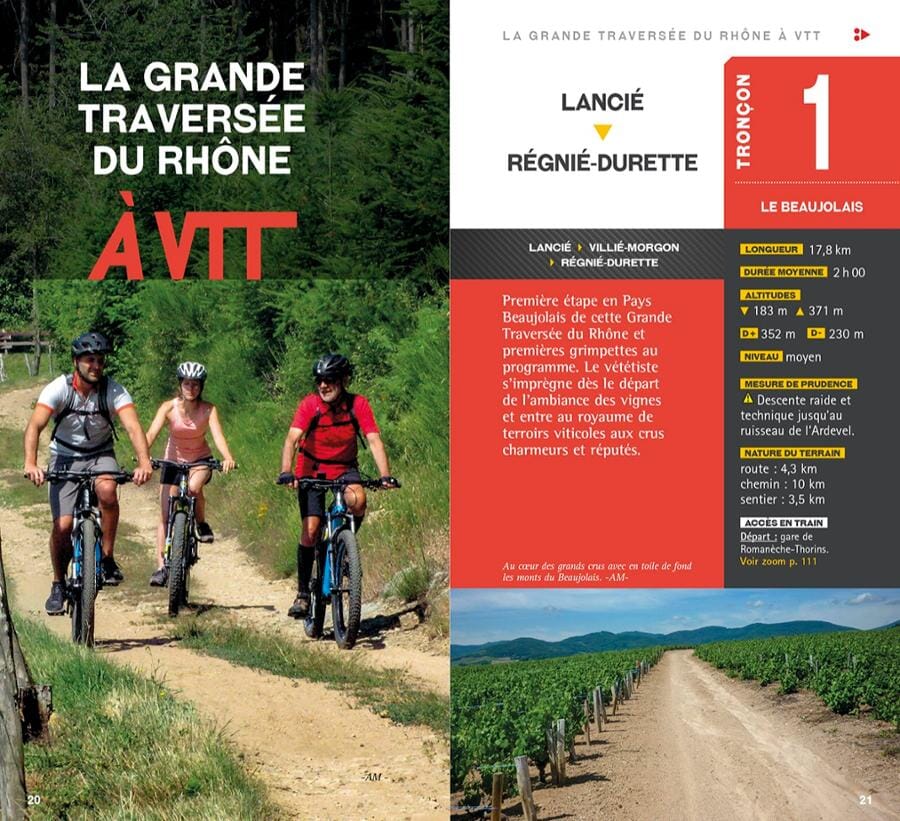 Guide vélo - Grande traversée du Rhône & Le grand tour des monts du Lyonnais | Chamina guide cycliste Chamina