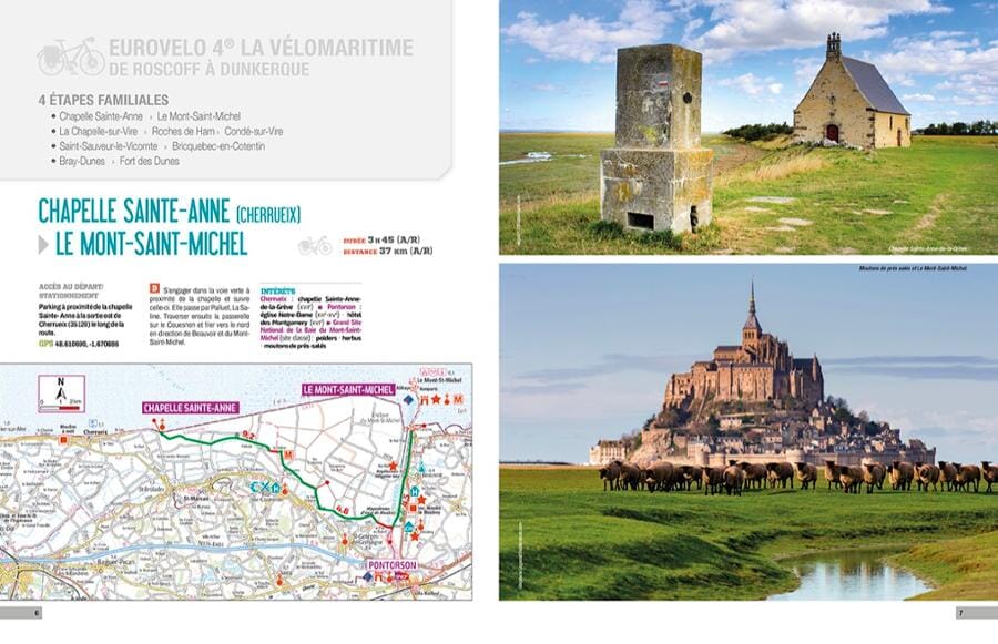 Guide vélo - Les plus belles étapes à vélo en famille - 92 étapes incontournables | Chamina beau livre Chamina 