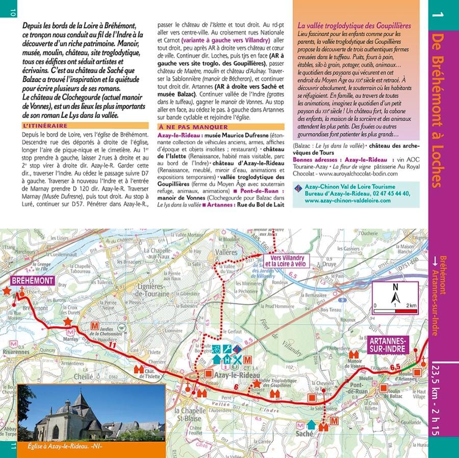 Guide vélo - Les rives de l'Indre (Indre-et-Loire & Indre au fil de l'eau) | Chamina guide cycliste Chamina
