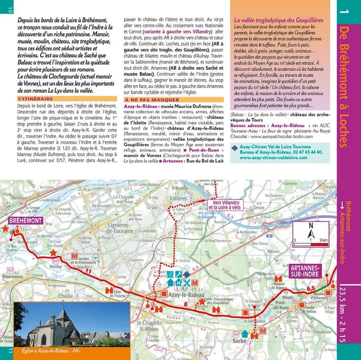 Guide vélo - Les rives de l'Indre (Indre-et-Loire & Indre au fil de l'eau) | Chamina guide petit format Chamina 