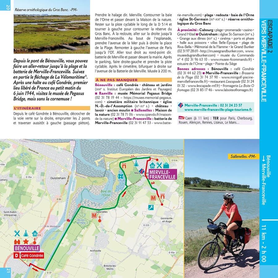 Guide vélo - Plages du débarquement à vélo | Chamina guide petit format Chamina 